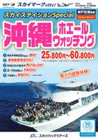 【スカイパックツアーズ】 スカイマークで行く！ スカイステイションSP 沖縄ホエールウォッチング 